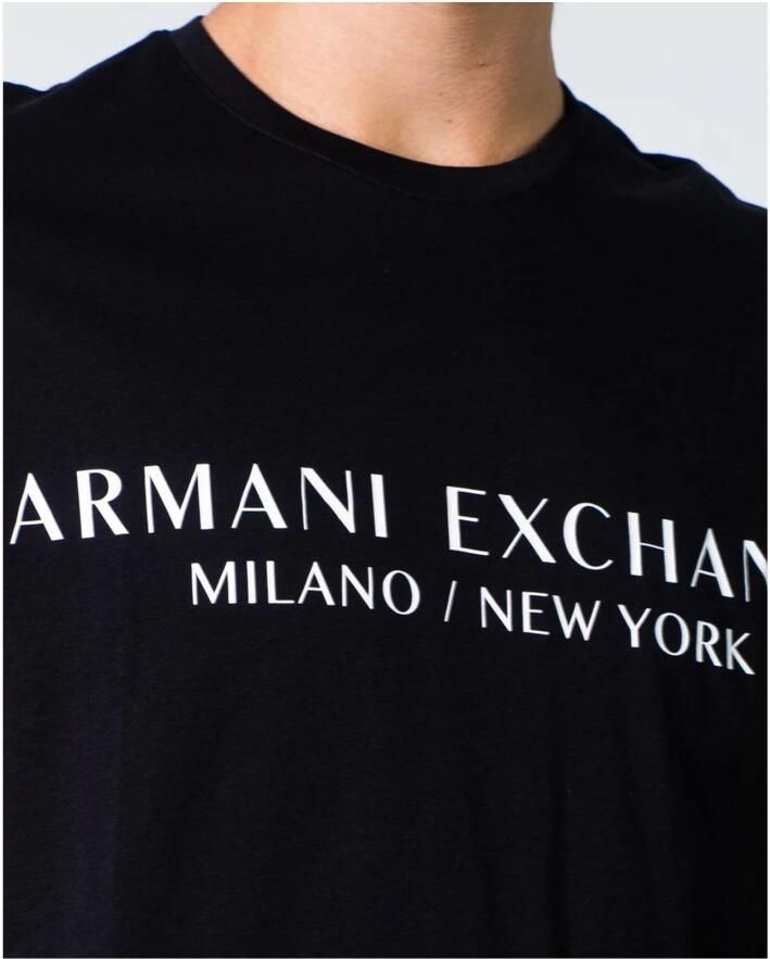 Armani Exchange Iconisch Katoenen T-shirt Blauw Slim Fit Blue Heren