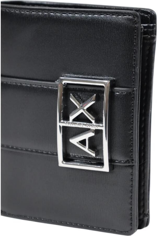 Armani Exchange Zwarte knoopportemonnee met binnenzakken Black Dames - Foto 5