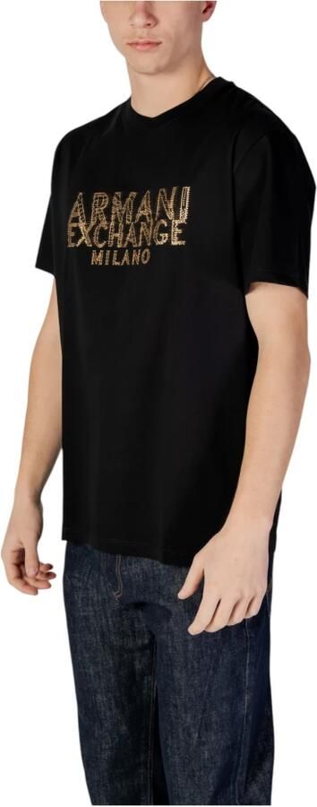 Armani Exchange Stijlvol Geprint T-Shirt van Katoen Black Heren - Foto 2