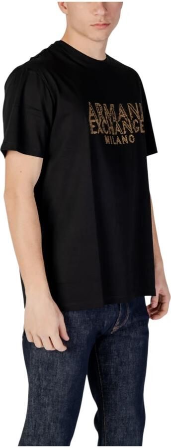 Armani Exchange Stijlvol Geprint T-Shirt van Katoen Black Heren - Foto 3