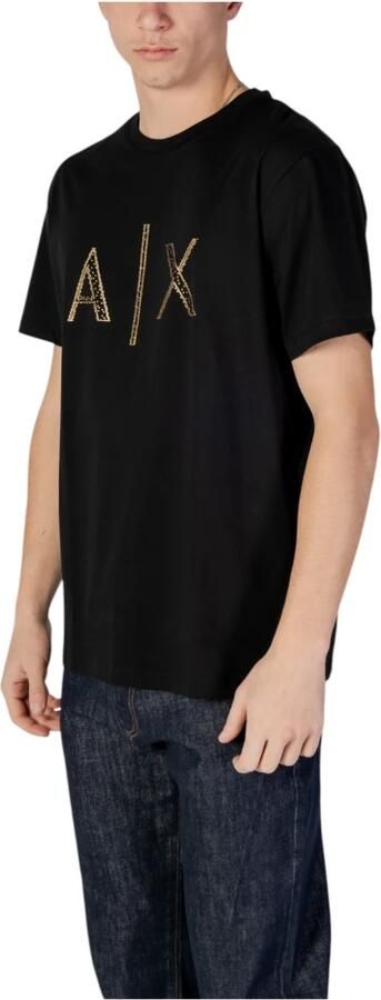 Armani Exchange Korte mouw katoenen T-shirt Black Heren - Foto 4