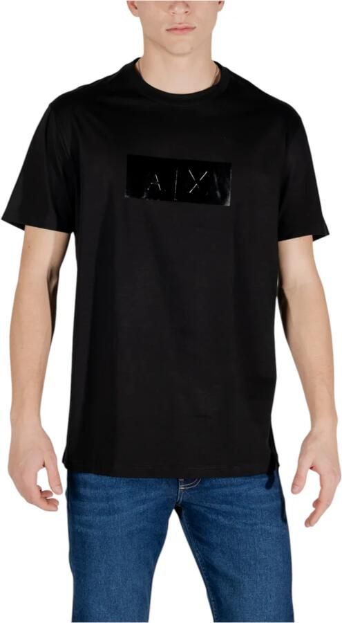 Armani Exchange Zwarte Katoenen Ronde Hals T-Shirt Black Heren - Foto 5