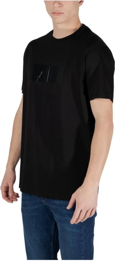 Armani Exchange Zwarte Katoenen Ronde Hals T-Shirt Black Heren - Foto 4