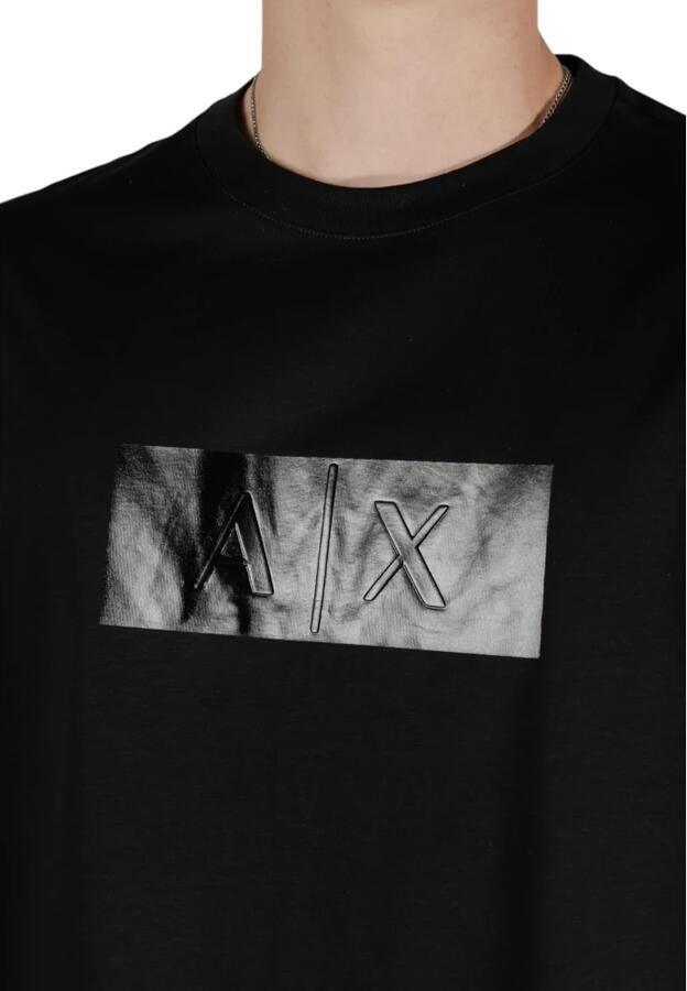 Armani Exchange Zwarte Katoenen Ronde Hals T-Shirt Black Heren