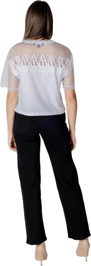 Armani Exchange Witte Katoenen T-shirt voor Vrouwen White Dames - Foto 6