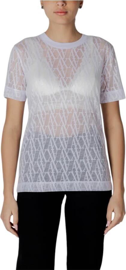 Armani Exchange Korte Mouw T-Shirt Collectie White Dames - Foto 4