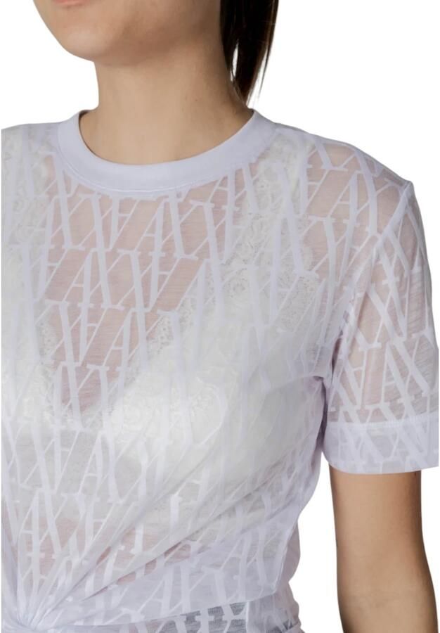 Armani Exchange Korte Mouw T-Shirt Collectie White Dames
