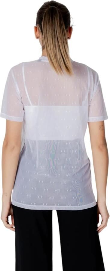 Armani Exchange Witte korte mouw ronde hals T-shirt White Dames - Foto 4