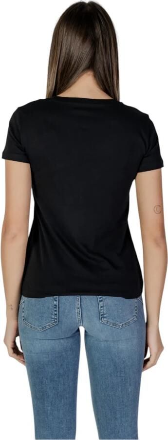 Armani Exchange Geprint T-shirt met ronde hals van katoen Black Dames - Foto 2