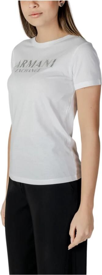 Armani Exchange Korte Mouw T-Shirt Lente Zomer Collectie White Dames - Foto 2