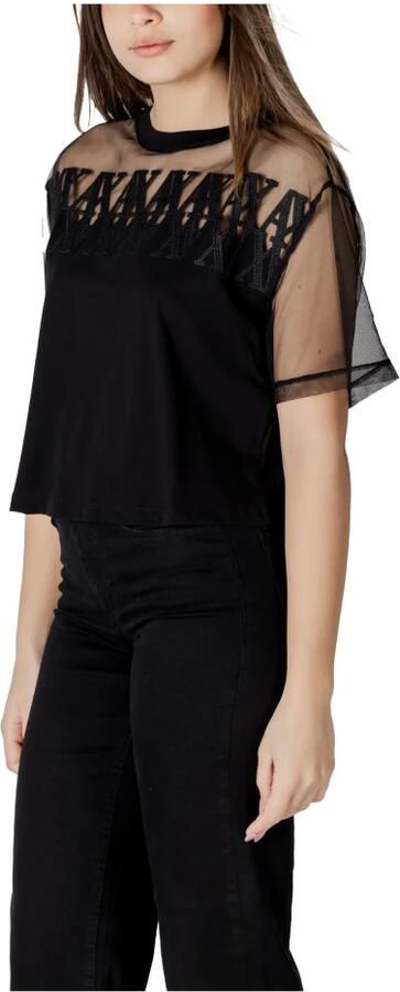 Armani Exchange Korte mouwen katoenen T-shirt collectie Black Dames - Foto 5