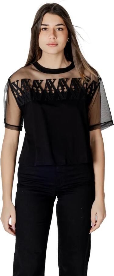 Armani Exchange Korte mouwen katoenen T-shirt collectie Black Dames - Foto 4