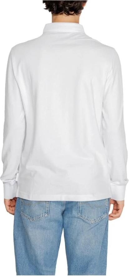 Armani Exchange Lange mouw polo shirt in katoenmix White Heren - Foto 3