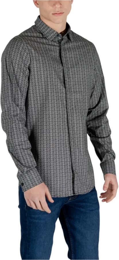 Armani Exchange Lange mouwen shirt Lente Zomer Collectie Black Heren - Foto 4