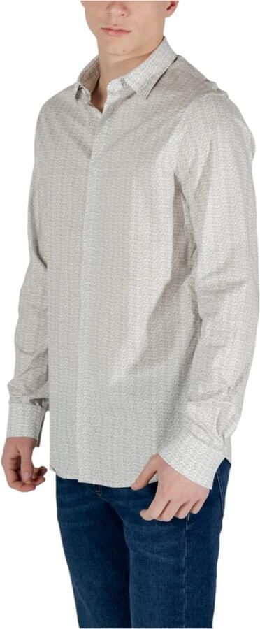 Armani Exchange Geometrisch Patroon Longsleeve T-shirt Beige Heren - Foto 6