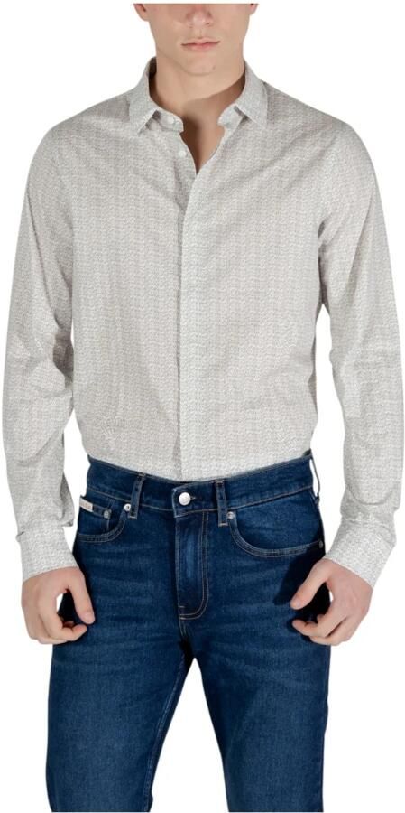 Armani Exchange Geometrisch Patroon Longsleeve T-shirt Beige Heren - Foto 3