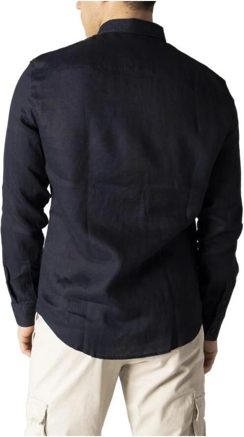 Armani Exchange Blauw Katoenen Poplin Overhemd Regular Fit Blue Heren - Foto 9