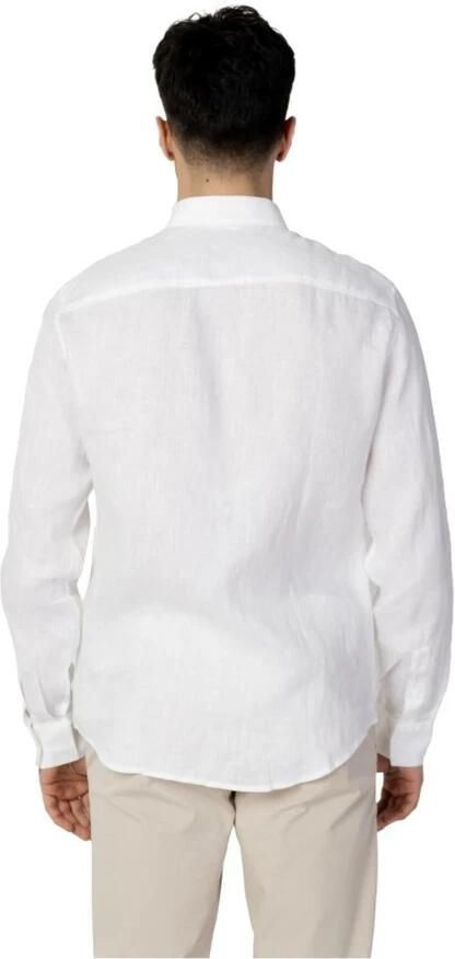Armani Exchange Klassiek Wit Linnen Overhemd met Lange Mouwen White Heren - Foto 7