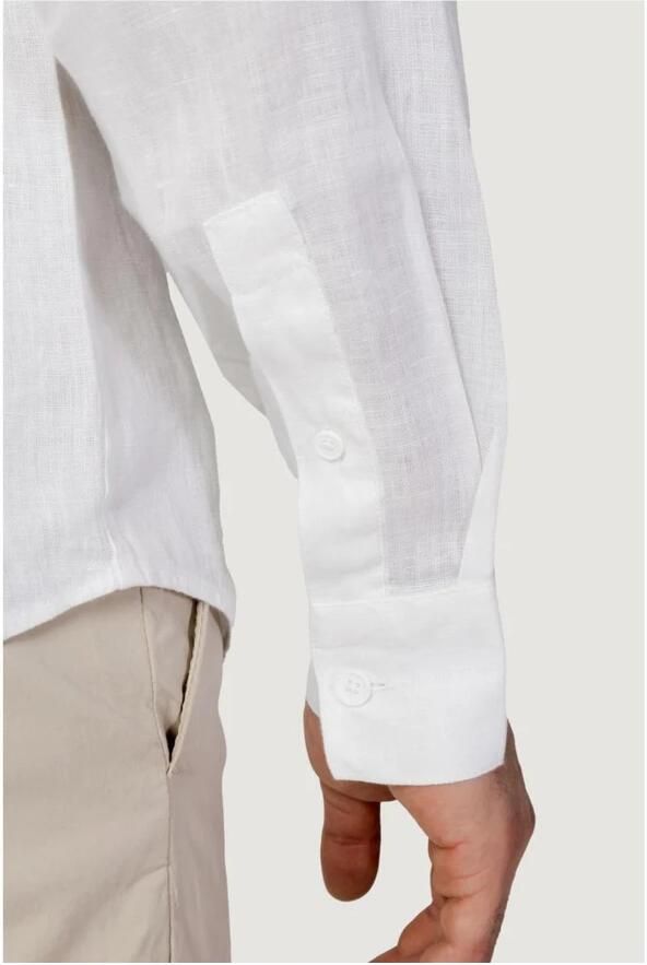 Armani Exchange Klassiek Wit Linnen Overhemd met Lange Mouwen White Heren - Foto 2