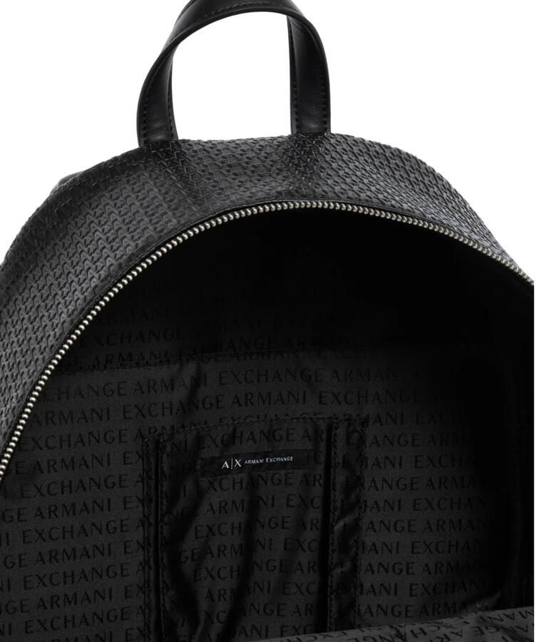 Armani Exchange Polyester Rugzak met Meerdere Compartimenten Black Heren