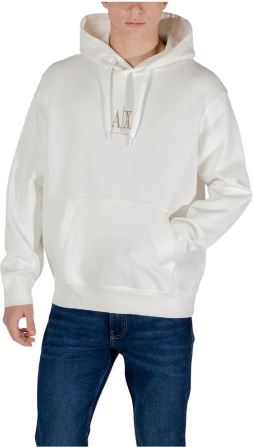 Armani Exchange Logo Print Crewneck Sweatshirt Mannen Lente Zomer Beige Heren - Foto 2