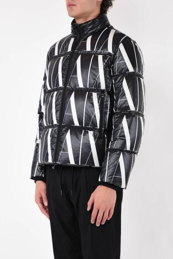 Armani Exchange Zwarte Pufferjas met Opstaande Kraag Black Heren - Foto 2