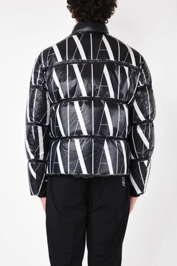 Armani Exchange Zwarte Pufferjas met Opstaande Kraag Black Heren - Foto 3