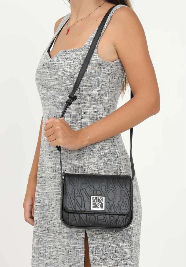 Armani Exchange Compacte polyurethaan handtas voor vrouwen Black Dames - Foto 5
