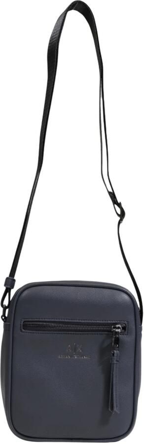 Armani Exchange Blauwe Effen Schoudertas met Rits Blue Heren - Foto 4