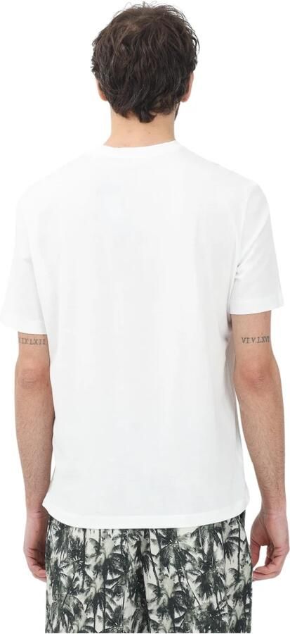 Armani Exchange Minimalistische Tropische T-shirt Beige Heren