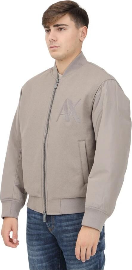 Armani Exchange Moderne Beige Bomberjack Beige Heren - Foto 3