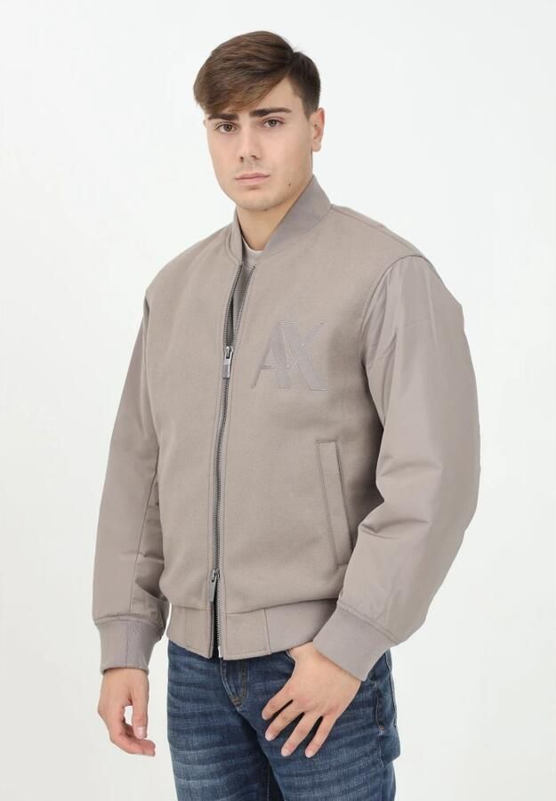 Armani Exchange Moderne Beige Bomberjack Beige Heren