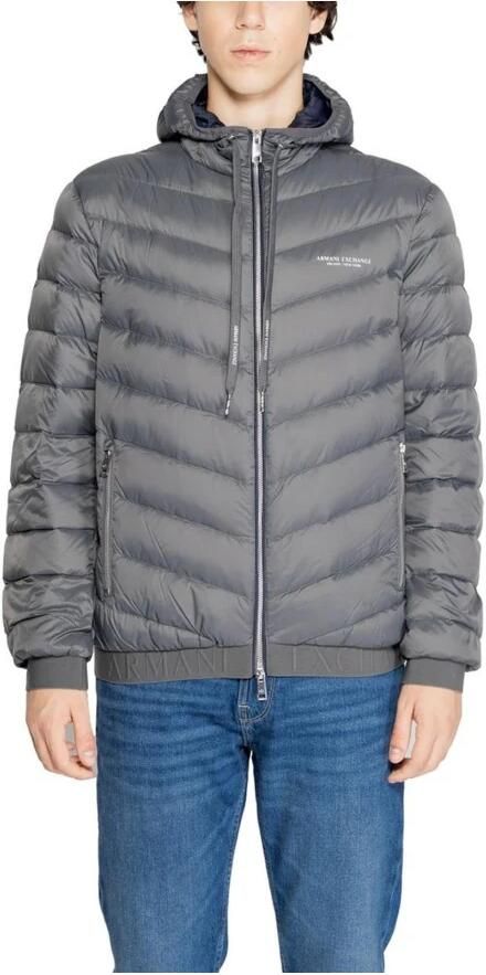 Armani Exchange Moderne Grijze Polyesterjas Heren Collectie Gray Heren - Foto 4