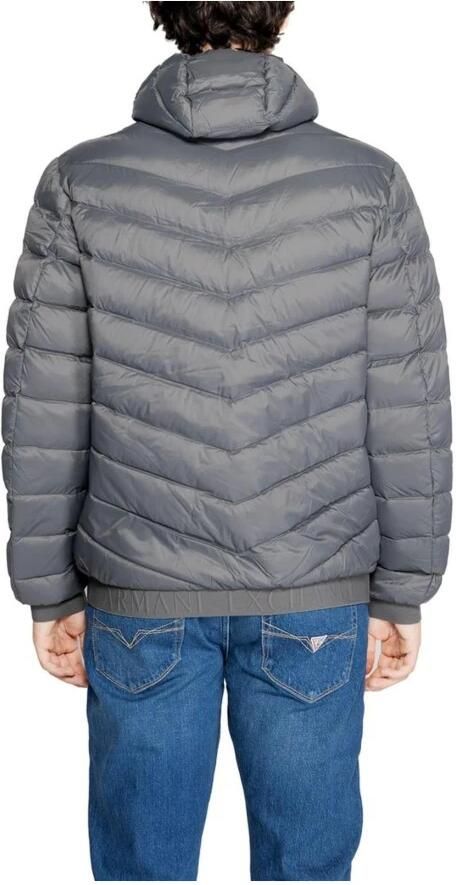 Armani Exchange Moderne Grijze Polyesterjas Heren Collectie Gray Heren