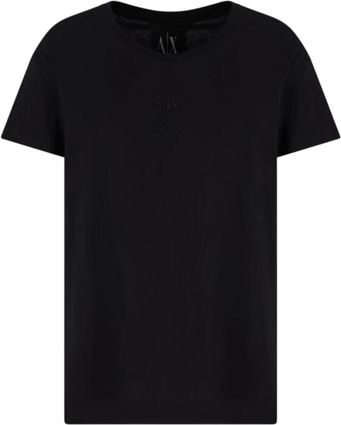 Armani Exchange Zwarte Katoenen T-shirt voor Vrouwen Black Dames - Foto 2