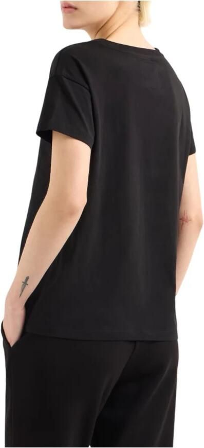 Armani Exchange Zwarte Katoenen T-shirt voor Vrouwen Black Dames - Foto 3
