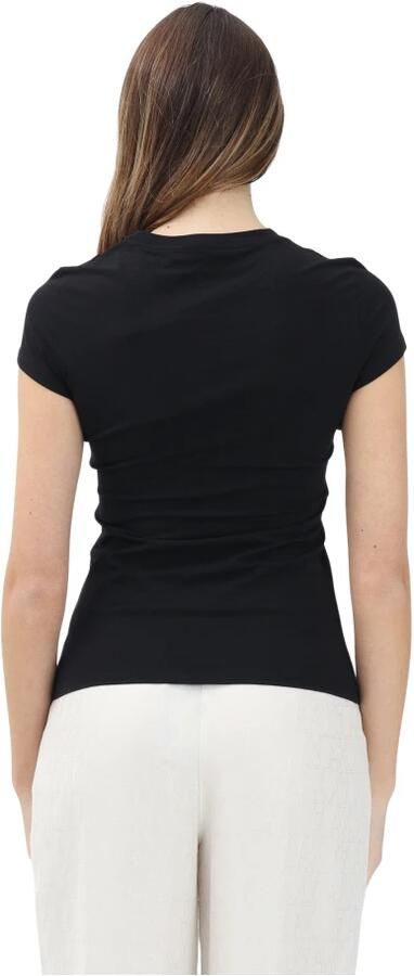 Armani Exchange Moderne Zwarte T-shirt met Logo Black Dames - Foto 2