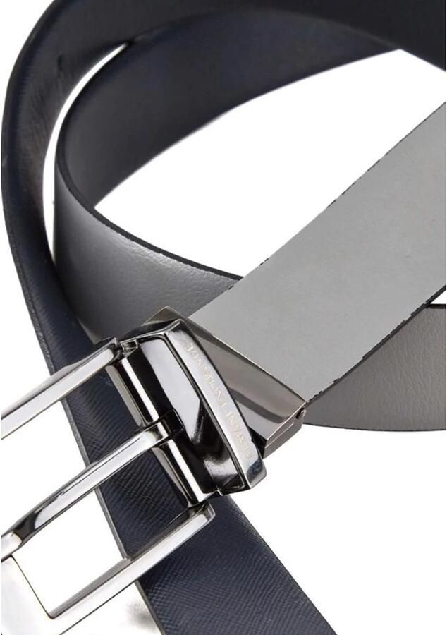 Armani Exchange Premium Leren Riem Collectie voor Mannen Blue Heren - Foto 2