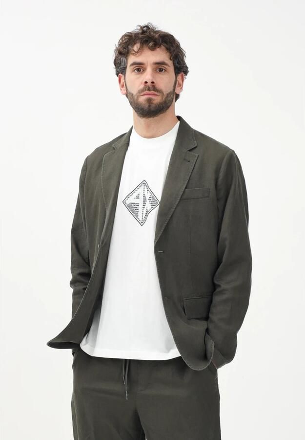 Armani Exchange Olijfgroene Casual Jas Green Heren