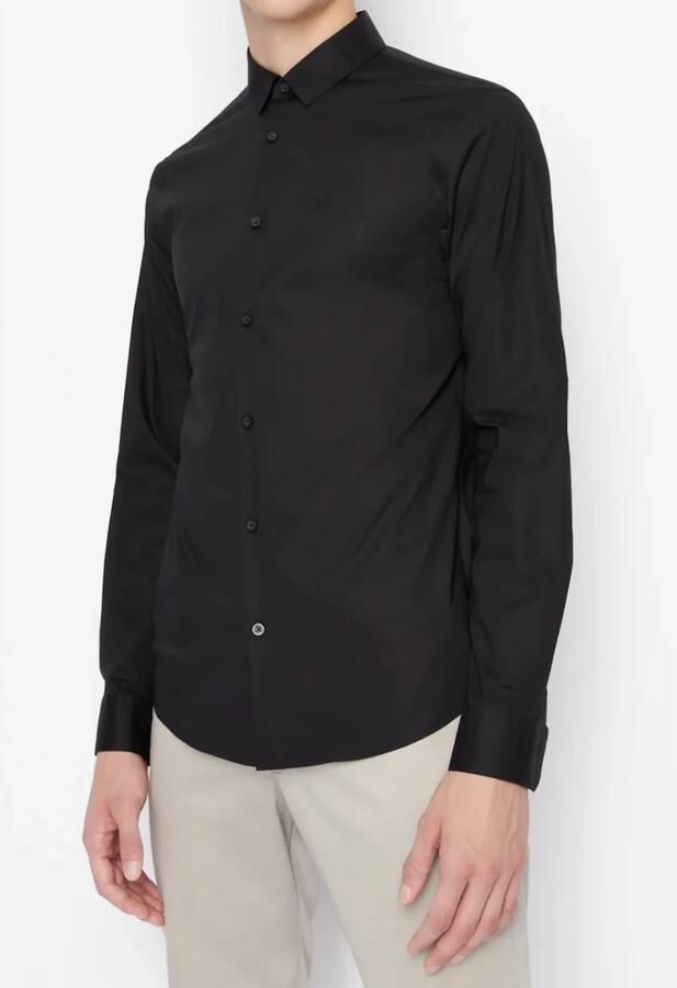 Emporio Armani Zwarte Logo Contrast Basic Shirt Black Heren - Foto 2