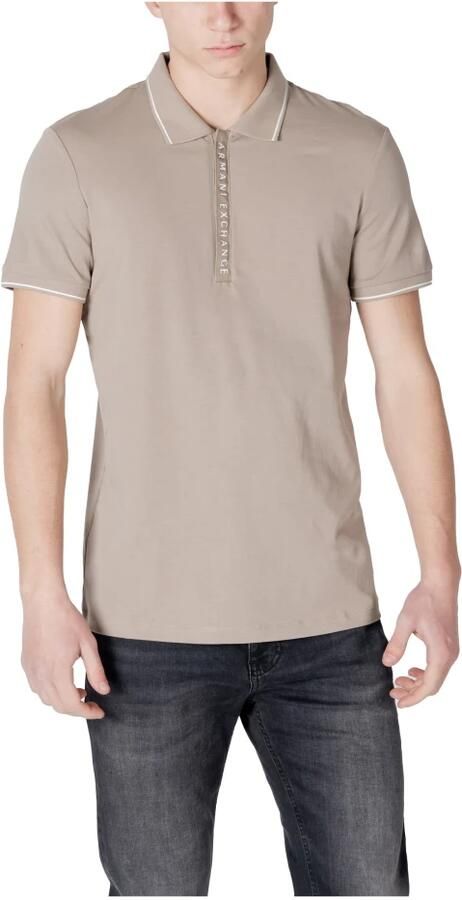 Armani Exchange Polo Korte Mouw Lente Zomer Collectie Beige Heren - Foto 9