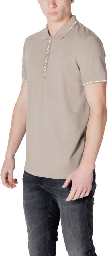 Armani Exchange Polo Korte Mouw Lente Zomer Collectie Beige Heren - Foto 5