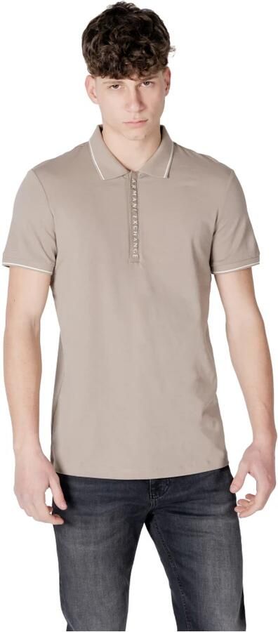 Armani Exchange Polo Korte Mouw Lente Zomer Collectie Beige Heren - Foto 4