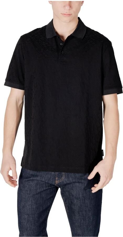 Armani Exchange Klassieke Polo Shirt met Korte Mouwen Black Heren - Foto 3