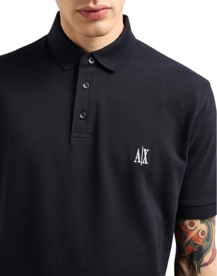 Armani Exchange Polo Shirt Korte Mouw Blue Heren
