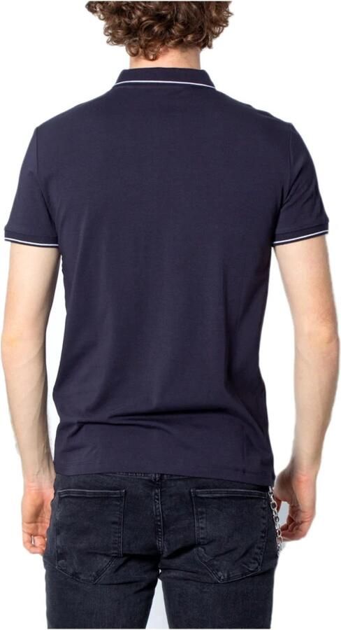 Armani Exchange Blauw Katoenen Polo Shirt Korte Mouw Blue Heren - Foto 4