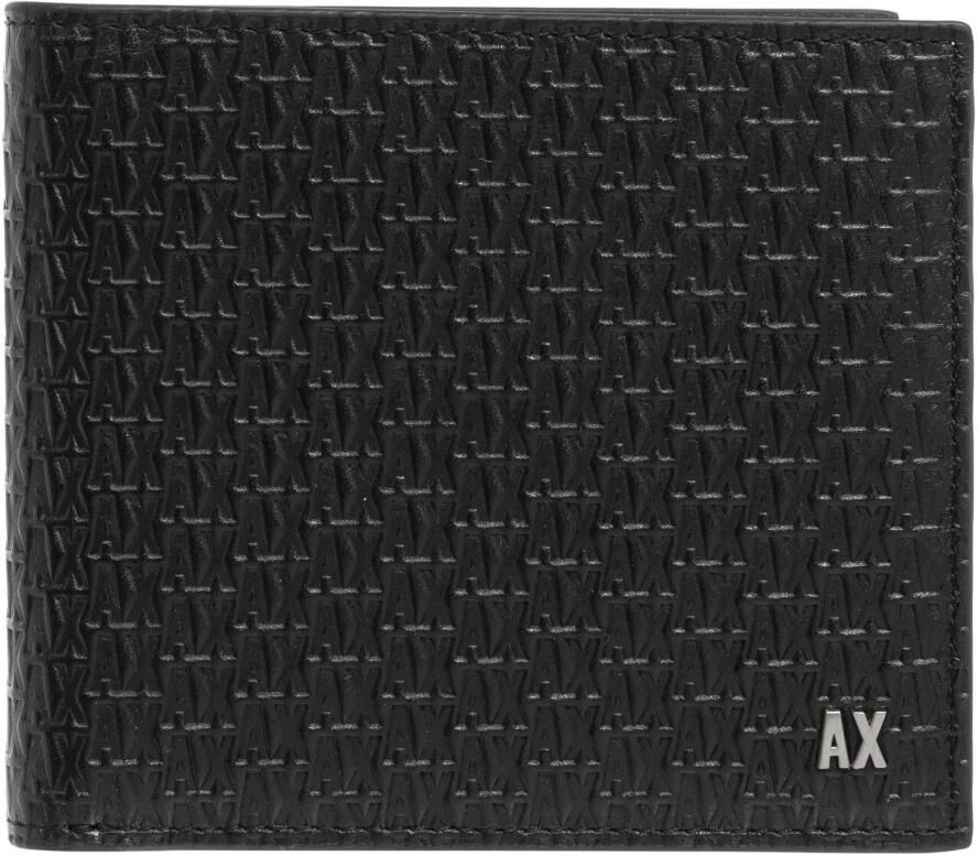 Armani Exchange Portemonnee met Logo Patroon en Kaartsleuven Black Heren - Foto 3