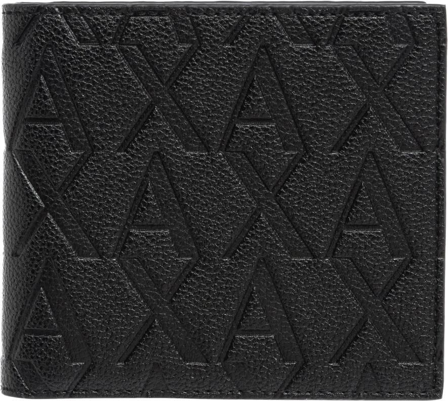 Armani Exchange Portemonnee met logopatroon en kaartsleuven Black Heren - Foto 4