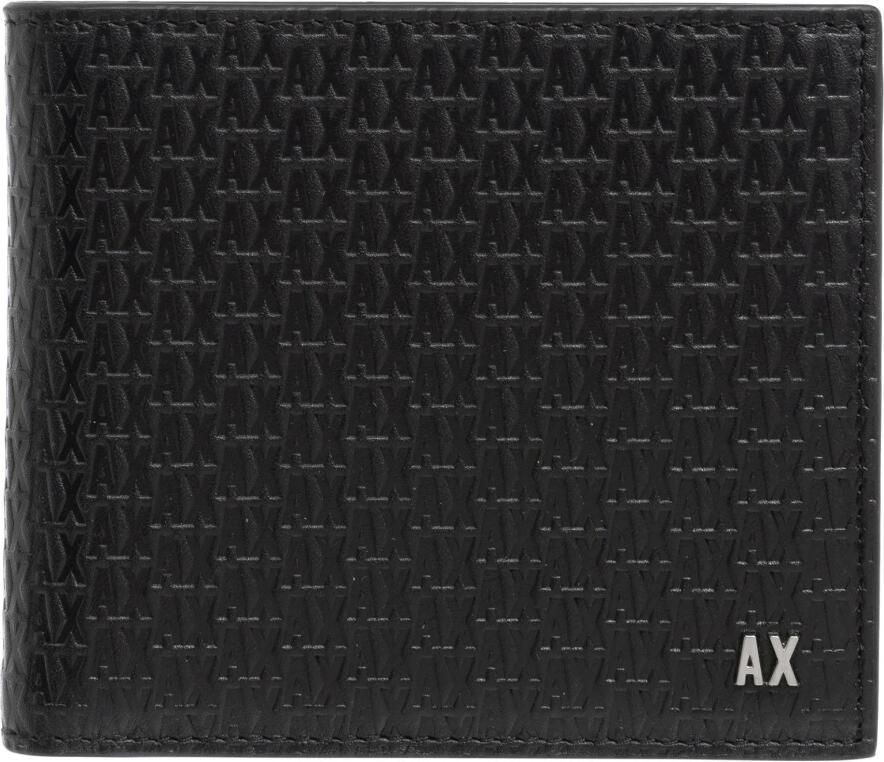 Armani Exchange Portemonnee met logopatroon en kaartsleuven Black Heren - Foto 4
