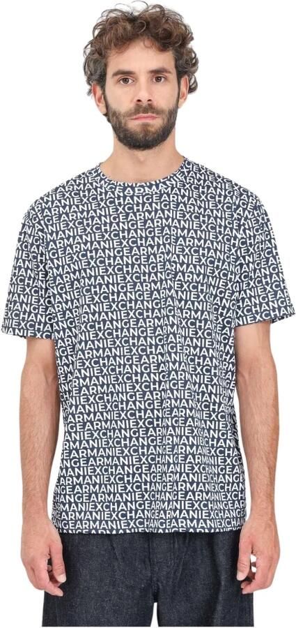 Armani Exchange Heren T-shirt Polo Herfst Winter Collectie Blue Heren - Foto 10